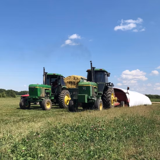 Мешки для хранения зерна на ферме